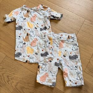 LouLou Lollipop Kids Cotton Pajama Set with Dog Print